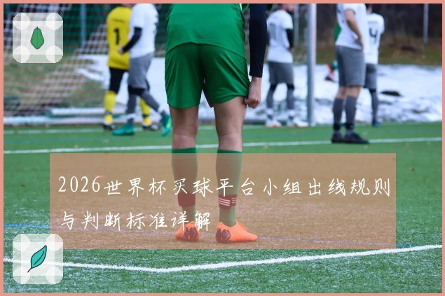 2026世界杯买球平台小组出线规则与判断标准详解