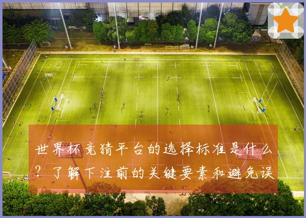 世界杯竞猜平台的选择标准是什么？了解下注前的关键要素和避免误区